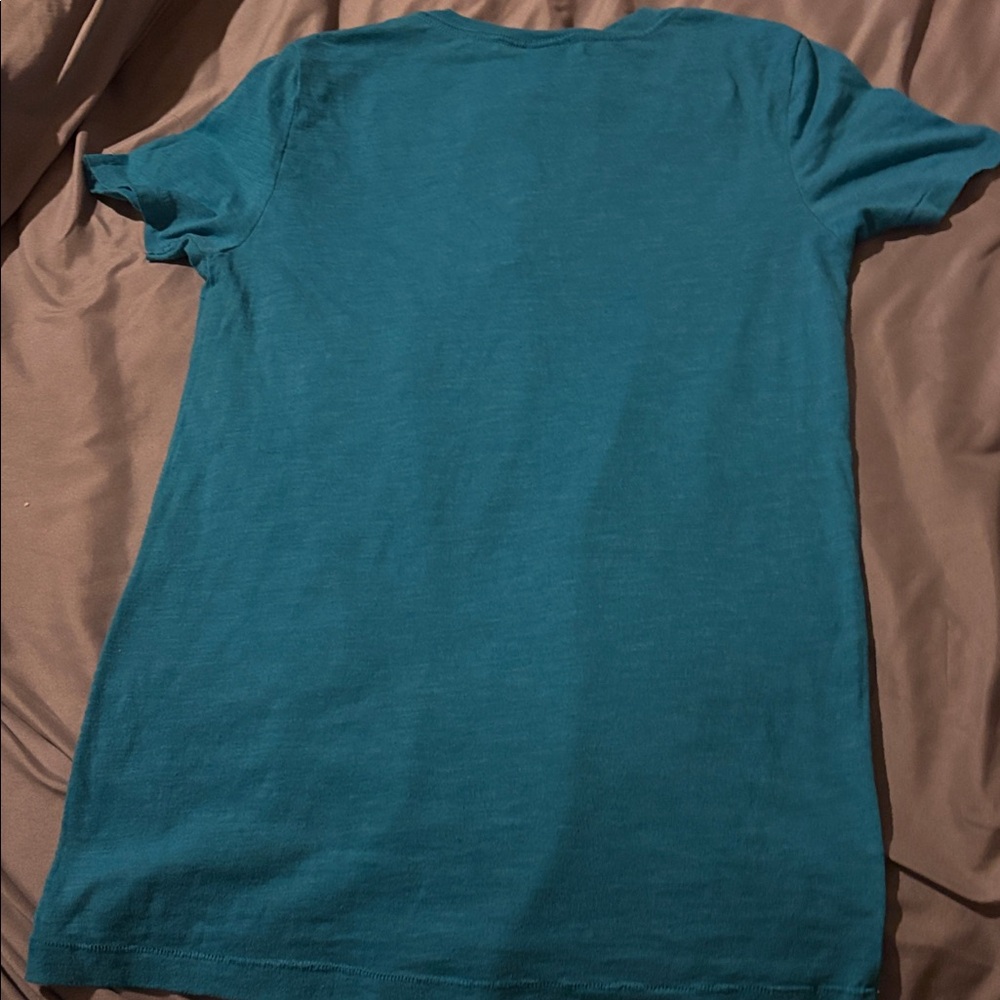 PINK Victoria's Secret Teal T-Shirt with Gold Lettering - Picture 2 of 2